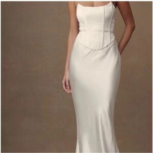 Meshki Strapless Cream Dress